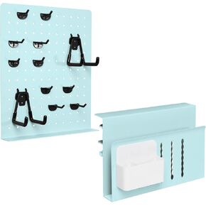 وحدة تخزين جانبية للمكتب، وحدة تخزين تحت المكتب، حامل كمبيوتر محمول مثبت أسفل المكتب، منظم مكتب معلق بدون مثقاب، مع حامل أقلام، حامل تخزين جانبي للمكتب والمنزل (أبيض) in Kuwait