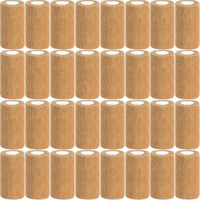 54 Pack Black Self Adhesive Bandage Wrap Bulk 4 Inch x 5 Yards Cohesive Bandage,Vet Wrap Breathable Elastic Self-Adherent Tape for Stretch Athletic Sports Wrist Ankle Dogs Pet Vet Wrap