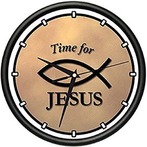 SignMission Beagle TIME for Jesus Wall Clock Religious Christian Catholic Christ Church Gift