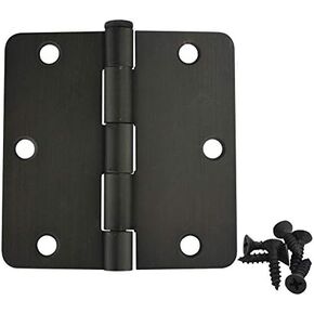12 Pack - Cosmas Oil Rubbed Bronze Door Hinge 3.5" Inch x 3.5" Inch with 1/4" Inch Radius Corners - 37571