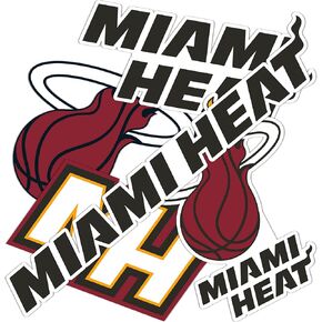 Desert Cactus Miami Heat NBA Officially Licensed Sticker Vinyl Decal Laptop Water Bottle Car Scrapbook (Type 2)