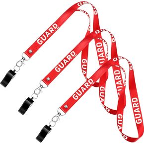 Yexiya Guard Whistle with Lanyard Emergency Whistles Red Whistle Plastic Whistle for Lifesaver Men Women