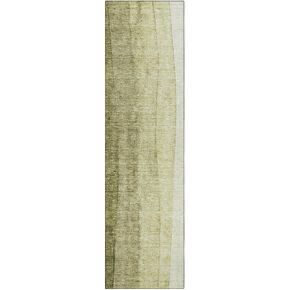 Addison Rugs Chantille ACN690 Olive 2'3" x 7'6" Indoor Outdoor Hallway Runner Rug, Easy clean, Machine Washable, Non Shedding, Kitchen Area Carpet for Bathroom, Patio, Laundry and Bedroom Rug