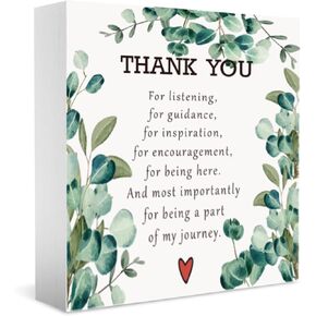 Thank You Gift for Women, Inspirational Gift for Women Coworker, Wood Block Sign Desk Decorations Graduation Gift for Friends Classmates Colleague Leaving Job Farewell Teacher Appreciation