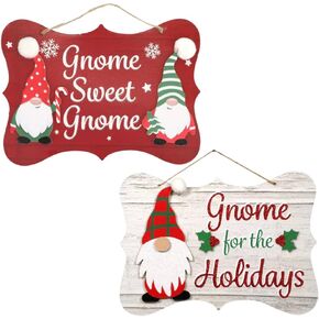 decor Gnome Elf Christmas Navidad Holiday House Printed Hanging Wall Sign, 8x11.75 in.