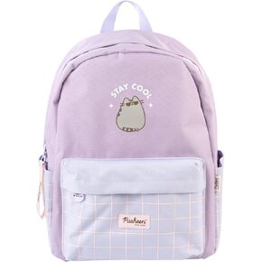 Grupo Erik: Pusheen School Backpack | Backpack Pusheen The Cat 25L, 20 x 29 x 42 cm, Adjustable Shoulder Straps, Front and 2 Side Pockets, Backpack for Girls or Girls, Kawaii Stationery, Purple, 20