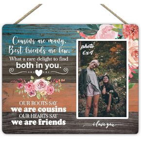 KU-DaYi Cousins Picture Frame, Cousins Gifts From Cousins Photo Frame 4x6 In Photo - F030