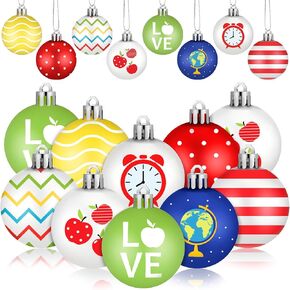 24 Pcs Summer Sunflower Ball Ornament Summer Tree Decorations Yellow White Stripes Dotted Hanging Ornaments Plastic Butterfly Sunflower Ornament Summer Decor for Holiday Party Tree Home