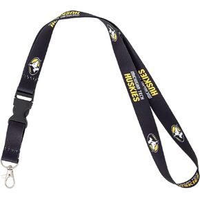 Desert Cactus Michigan Technological University Lanyard MTU Huskies Car Keys ID Badge Holder Keychain Detachable Breakaway Snap Buckle (Black)