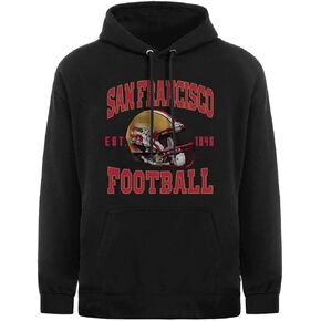 San Red Francisco City Hoodie for Men Long Sleeve Pullover Stylish Apparel Sweatshirt Printed Style Sweater Hooded