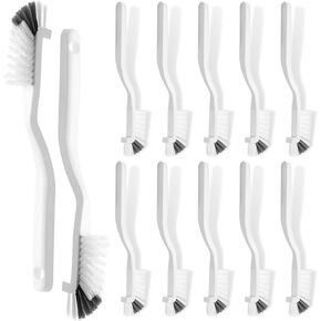 Yinkin Kitchen Scrub Brush Bulk Sink Bathroom Brush Edge Corner Cleaning Brush Right Angle Mini Grout Brush for Household Dishwasher Tile Lines Window Track Deep Cleaning with Stiff Bristles (12)