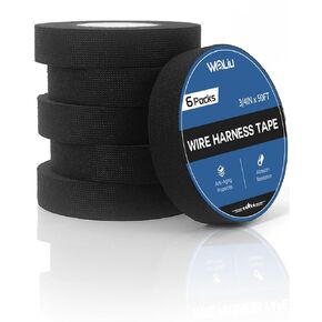 Electrical Tape Waterproof 15 Rolls 3/4 Inch x 66 Feet x 7 Mil Black Industrial Grade UL Listed PVC Electric Tape for All Weather Under 600V, Resistant to Abrasion