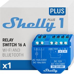 Shelly 1 Plus WiFi Switch Low Cost Alexa وGoogle Clean Contact Blue in Kuwait