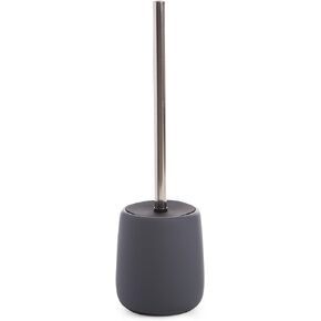 BINO Toilet Brush with Holder Silicone Coated Ceramic, Light Grey - Toilet Bowl Brush and Holder Toilet Bowl Cleaner Brush and Holder Bathroom Brush Toilet Brush and Holder Toilet Brush Holder