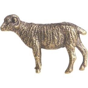 DMtse Chinese Brass Mini Sheep Statue Figurines for Animal Sculpture Ornaments Collectibles Decoration Gift