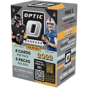 2022 Donruss Optic Football Trading Card Blaster Box - Red Hyper Parallel