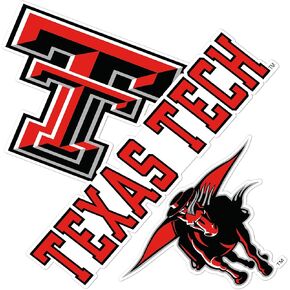 ملصقات جامعة ديزرت كاكتوس تكساس تك TTU Red Raiders شارات الفينيل للكمبيوتر المحمول وزجاجة مياه وقصاصات السيارة T5 (النوع 5-1)