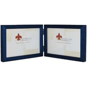 4x6 Hinged Double Blue Wood Picture Frame - Gallery Collection (755764D)