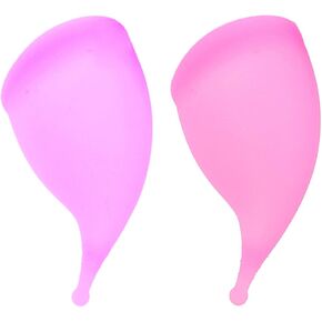 Beaupretty 2pcs Feminine Female Divacups for Women Flex Silicone Period Silicone Menstral Soft Rubber Purple Products