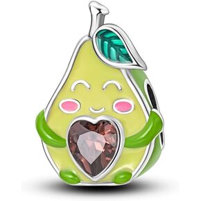 Hapour 925 Sterling Silver Charm Pendant Dangle Beads for Bracelet Necklace Tree Love Forever Moon Cloud Ladybug Avocado House CZ Charms DIY Jewelry Gift for Women Her