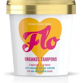 Here we Flo Regular & Super No Applicator Cotton Tampons, 16 CT in Kuwait