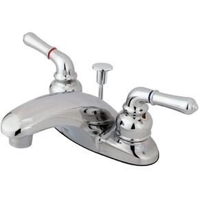 Kingston Brass KB621 Magellan 4-Inch Lavatory Faucet with Lever Handle, Polished Chrome