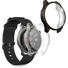 حافظة kwmobile متوافقة مع حافظة Huami Amazfit GTR 4 - 2X غطاء تتبع اللياقة البدنية من السيليكون TPU - شفاف