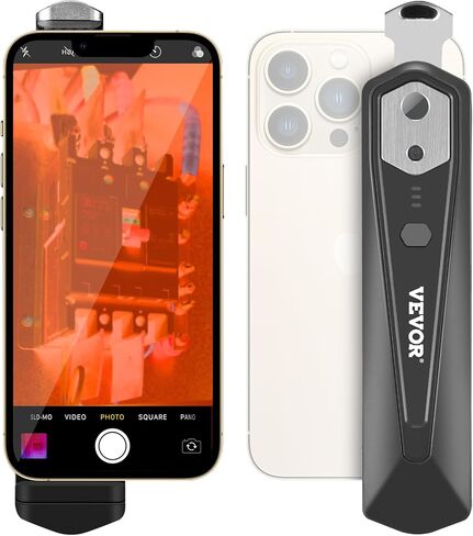 كاميرا تصوير حراري VEVOR لأجهزة Android وiOS، دقة عالية 256 × 192 بالأشعة تحت الحمراء، تصوير حراري لاسلكي بالأشعة تحت الحمراء مع كاميرا WiFi وكاميرا مرئية، كاميرا حرارية بمعدل تحديث 25 هرتز للهواتف الذكية، -4 درجة فهرنهايت -1022 درجة فهرنهايت in Saudi Arabia