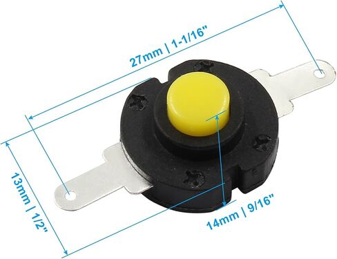 50 Pcs Self Lock Micro Push Pull Button On/Off Switch, 2 Pin Latching Switch DC 12V 0.5A Mini Switch for Flashlight Light Lamp (13mm x 14mm) in Saudi Arabia
