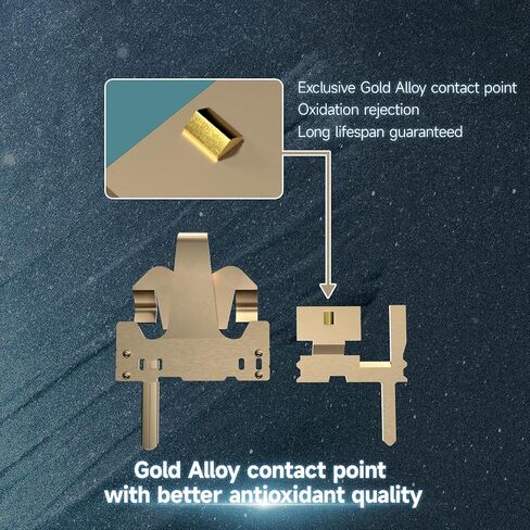 Gateron Dual-Rail Lunar Probe Keyboard Switches, Linear RGB LED 5 Pin Factory Pre-lubed 45gf Switches for MX Mechanical Keyboard(10PCS) in Saudi Arabia