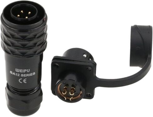 SA12 6 Pin Connector Solder Aviation Circular Waterproof IP67 5A Male Plug Female Socket Brass Contact for Outdoor Power in Saudi Arabia