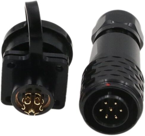 SA12 6 Pin Connector Solder Aviation Circular Waterproof IP67 5A Male Plug Female Socket Brass Contact for Outdoor Power in Saudi Arabia