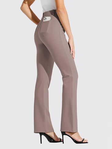 Women's Yoga Dress Pants Bootcut Work Slacks Stretch Office with Belt Loops 4 Pockets 28“/29"/30"/31"/33" in Kuwait
