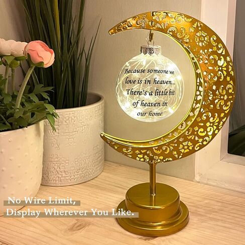 Sympathy Gifts Moon Lamp, Memorial Gifts for Loss of Loved One, Bereavement Gift in Loving Memory of Mother Father Mom Dad, Funeral Condolences Remembrance Gift for Grieving in Kuwait