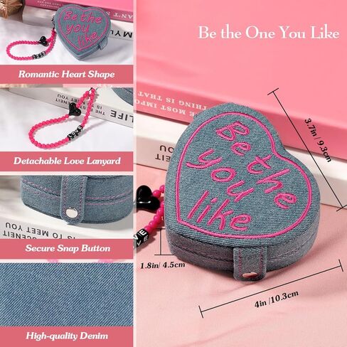 صندوق مجوهرات السفر من إيميبيل مع مرآة، حقيبة مجوهرات صغيرة من جلد البولي يوريثان، منظم مجوهرات السفر للنساء والفتيات، حقيبة سفر صغيرة للمجوهرات للخواتم والأقراط والقلائد والسوار، رمادي داكن in Kuwait