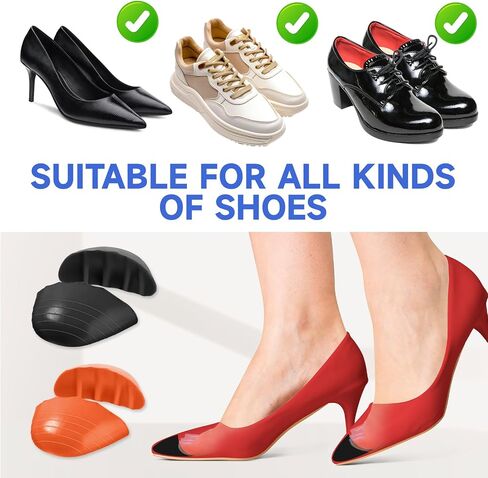 2 Pairs Shoe Filler Inserts for Loose Shoes Big Shoe Toe Fillers for Shoes Too Big Toe Filler Inserts Make Shoes Fit Padded Shoes Insole for Leather Shoes High Heels in Saudi Arabia