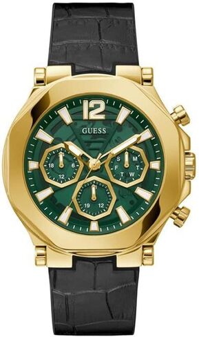 GUESS Mens 46mm Watch - Silver Tone Bracelet Blue Dial Silver Tone Case in Saudi Arabia