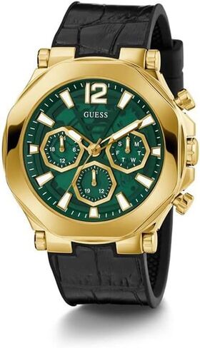 GUESS Mens 46mm Watch - Silver Tone Bracelet Blue Dial Silver Tone Case in Saudi Arabia