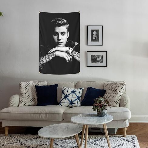 owpIa Funny Tapestry Man Cave Wall Flag Justin Music Singers Wall Hanging Dorm Home Decorations Poster For Bedroom Living Room College Dorm 2x3ft(3) in Saudi Arabia
