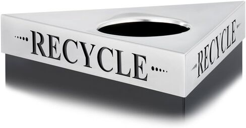 Safco Products 9552Bl Trifecta Waste Receptacle 34" High Base with Plastic Trifecta Lid, 19-Gallon, Black in Saudi Arabia