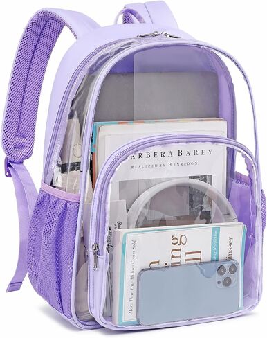 Girls Clear Backpack for School Heavy Duty TPU Transparent Bookbag for Girls See Through Clear Backpack Clear School Backpack Stadium Approved Clear Bookbag for Concert Work Sport Travel in Saudi Arabia