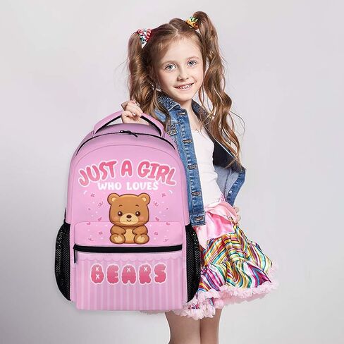 Girls Backpacks for School, Cute Backpack for Kids, Large Capacity Lightweight Bookbag, Pink Daypack for Elementary in Kuwait