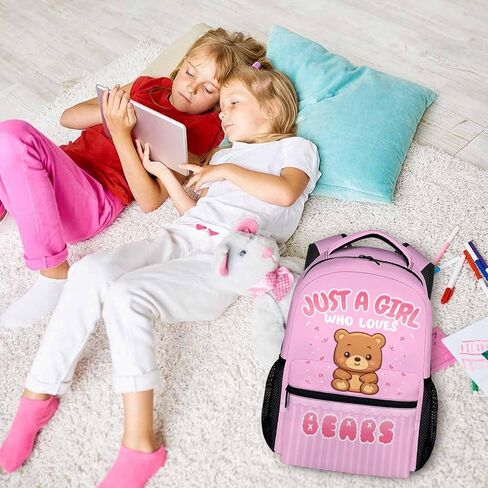 Girls Backpacks for School, Cute Backpack for Kids, Large Capacity Lightweight Bookbag, Pink Daypack for Elementary in Kuwait