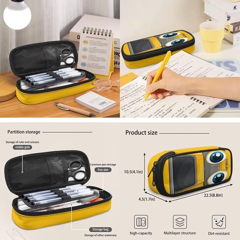 Cartoon School Bus Print Kids Backpack Set with Lunch Box Pencil Case for Boys Girls Elementary Primary Schoolbag Set of 3 Satchel Rucksack Casual Shoulder Bag Daypack in Saudi Arabia