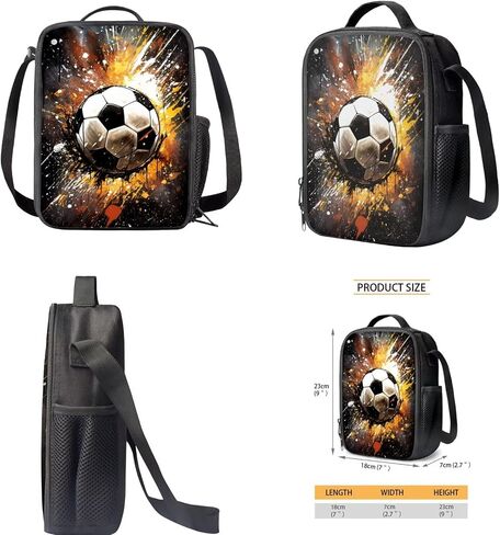 Cartoon School Bus Print Kids Backpack Set with Lunch Box Pencil Case for Boys Girls Elementary Primary Schoolbag Set of 3 Satchel Rucksack Casual Shoulder Bag Daypack in Saudi Arabia