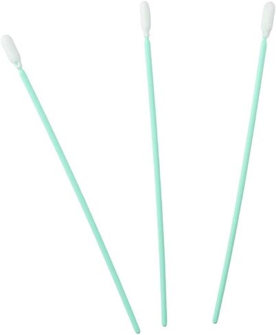 100Pcs Cleaning Swab Kit, Long Handle Foam Swabs, 16cm Foam Tips Sponge Stick, 6.3'' Wipe Swab for Inkjet Printer, Print Head Camera, Green in Saudi Arabia