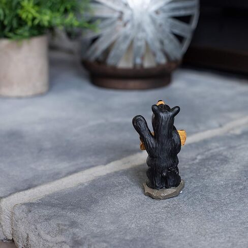 DEMDACO Bearfoots by Jeff Fleming Don't Feed The Bears Mini Black Bear 3 x 2 Hand-cast Resin Figurine Sculpture in Kuwait
