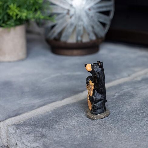DEMDACO Bearfoots by Jeff Fleming Don't Feed The Bears Mini Black Bear 3 x 2 Hand-cast Resin Figurine Sculpture in Kuwait