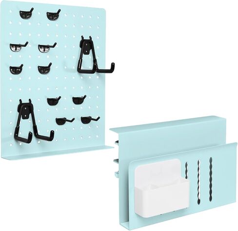 وحدة تخزين جانبية للمكتب، وحدة تخزين تحت المكتب، حامل كمبيوتر محمول مثبت أسفل المكتب، منظم مكتب معلق بدون مثقاب، مع حامل أقلام، حامل تخزين جانبي للمكتب والمنزل (أبيض) in Kuwait