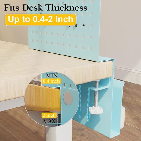 وحدة تخزين جانبية للمكتب، وحدة تخزين تحت المكتب، حامل كمبيوتر محمول مثبت أسفل المكتب، منظم مكتب معلق بدون مثقاب، مع حامل أقلام، حامل تخزين جانبي للمكتب والمنزل (أبيض) in Kuwait